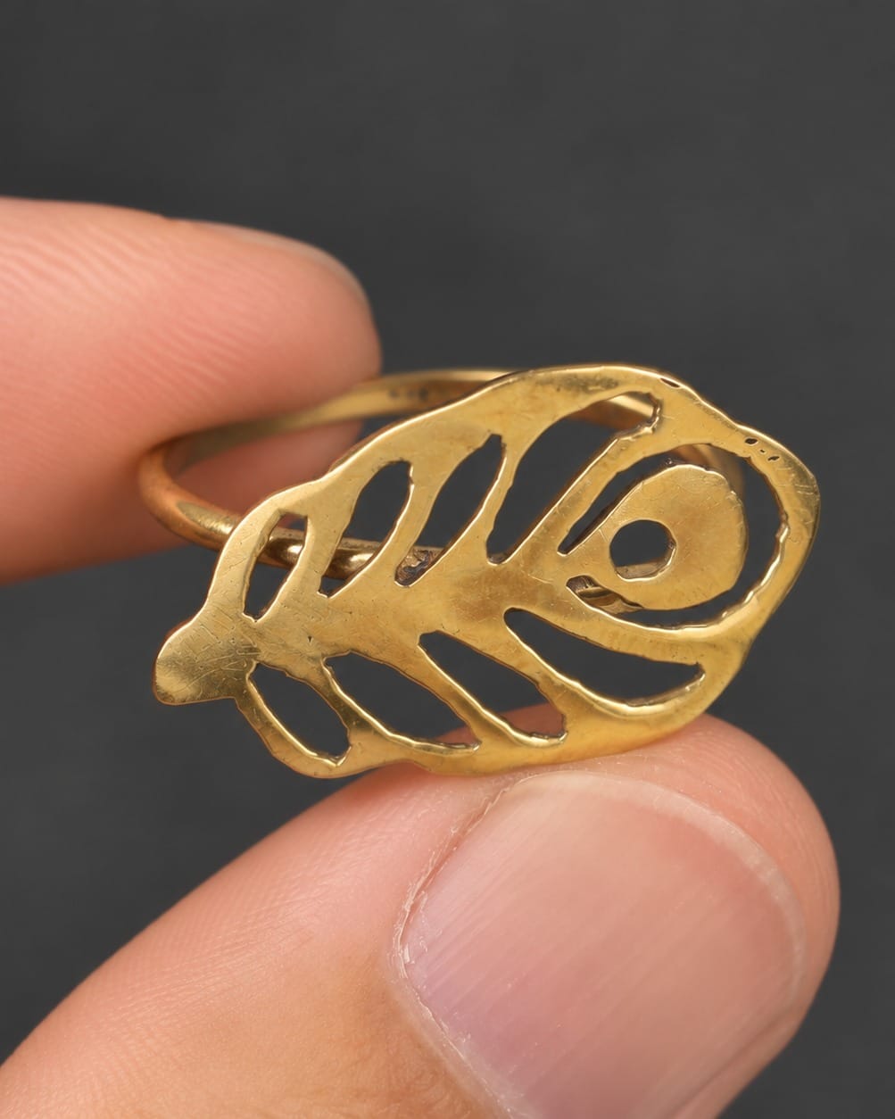Leaf Brass Ring