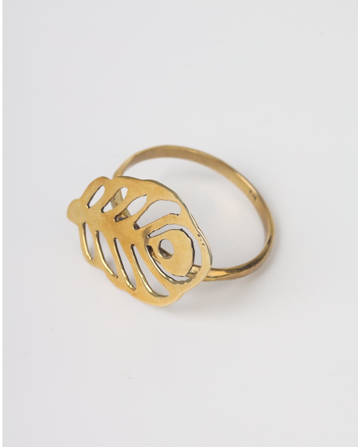 Leaf Brass Ring