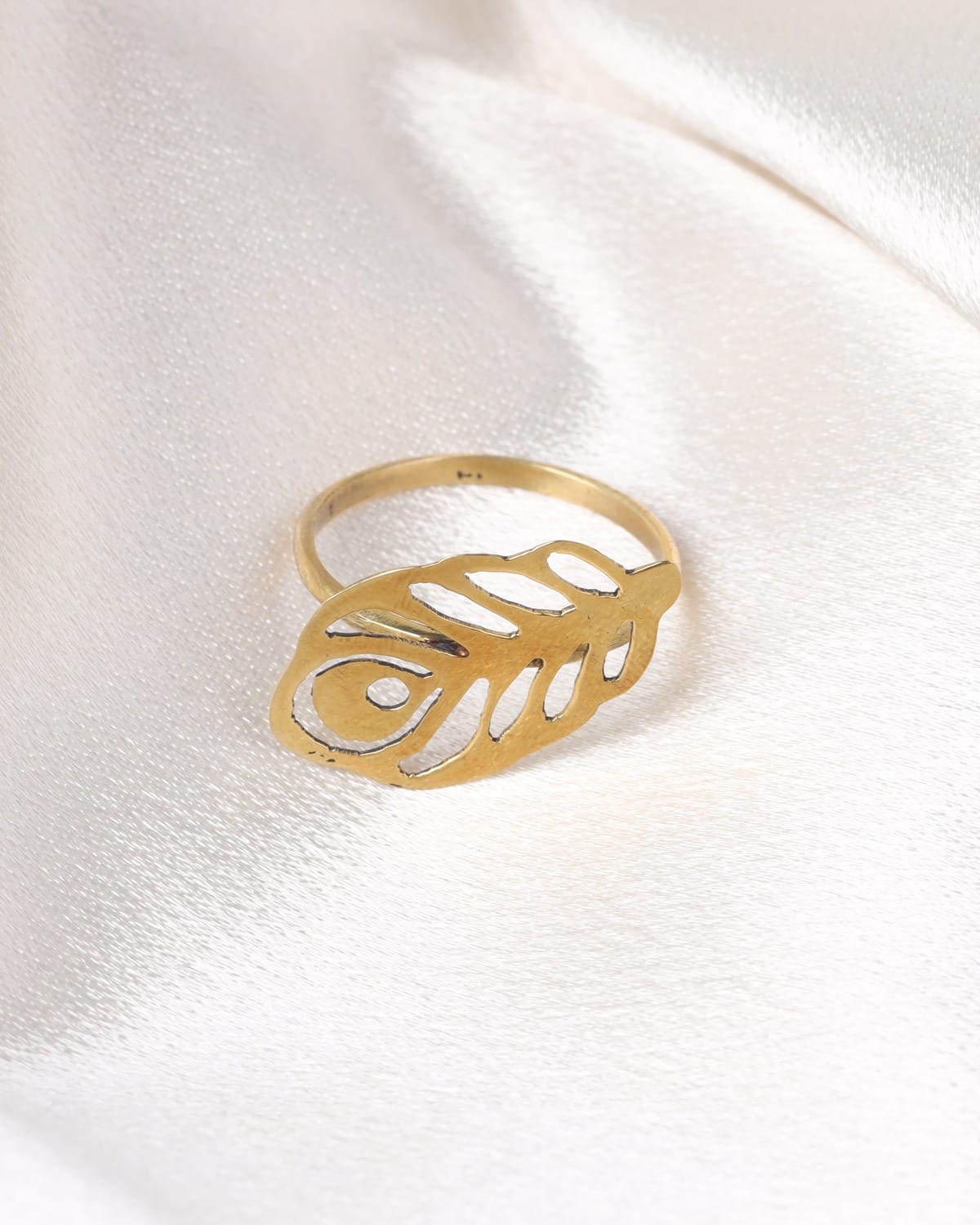 Leaf Brass Ring