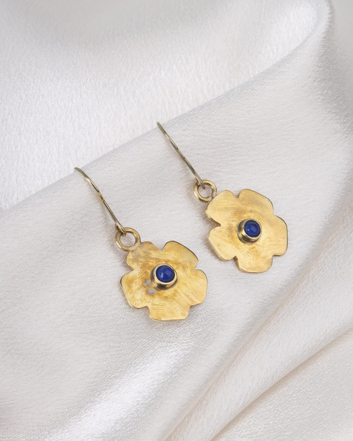 Lapis Flower Earrings
