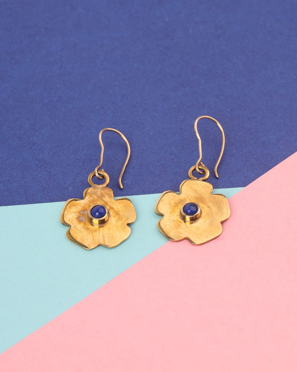 Lapis Flower Earrings