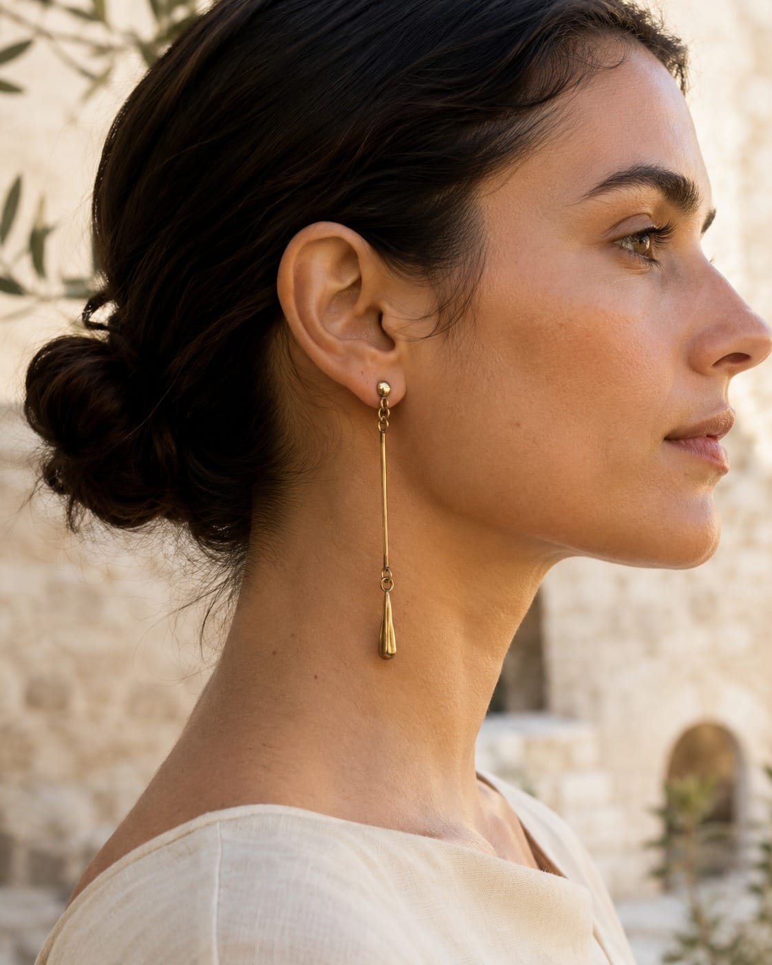 Brass Water Drop Earrings
