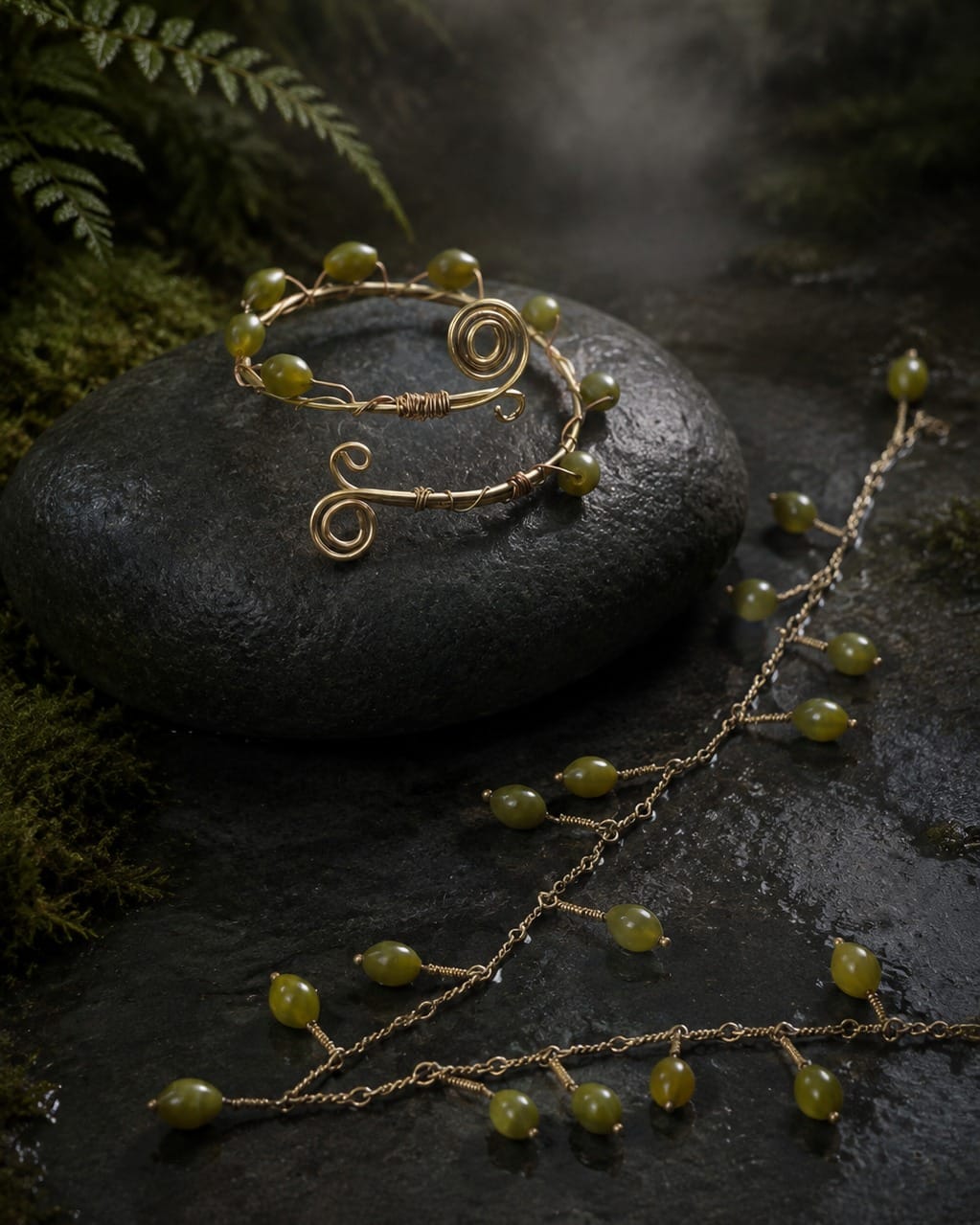 Green Shah Maqsud Jewelry Set