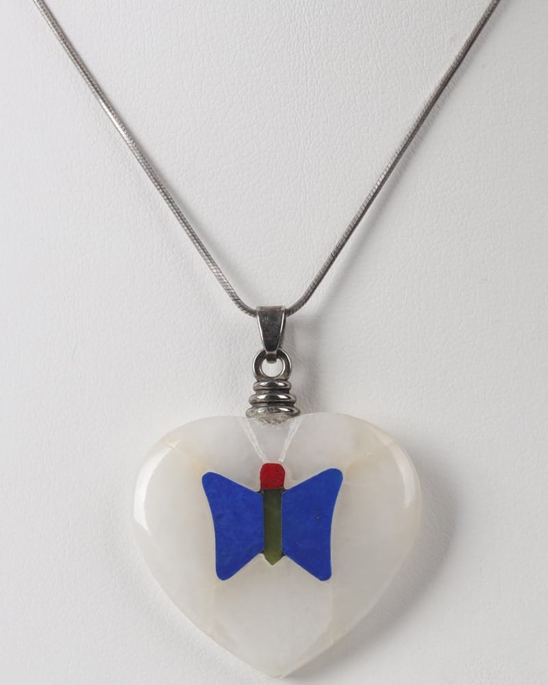 Lapis Butterfly Silver Pendant | Aseel