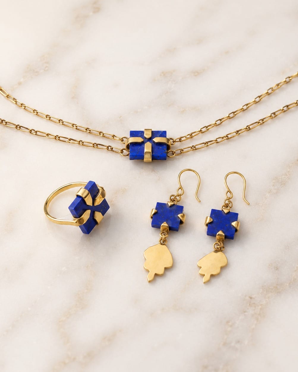 Lapis Lazuli 3-Piece Jewelry Set