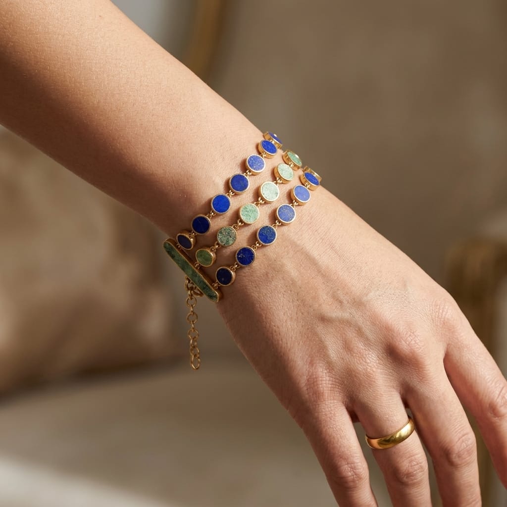 Lapis Lazuli Bracelet Gemstone Bamyan Turquoise Bracelet