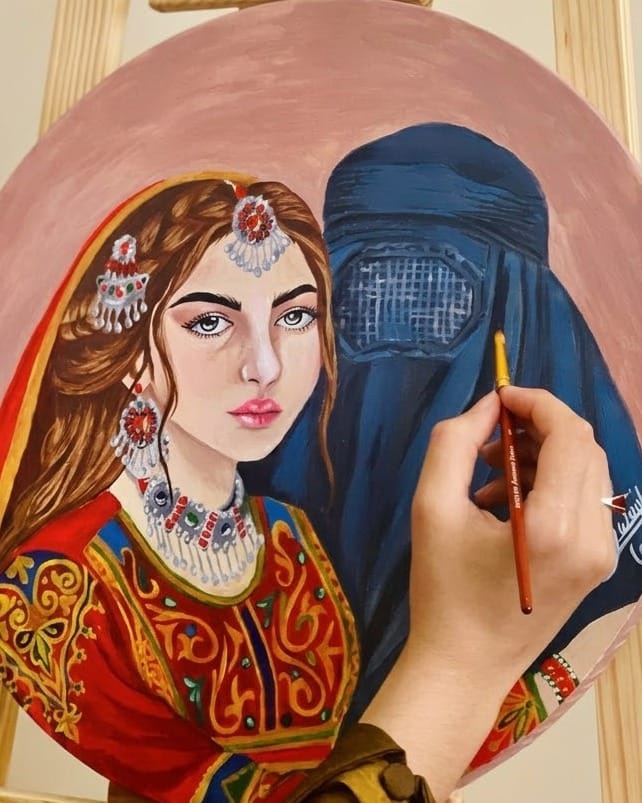 Afghan Women painting wall art