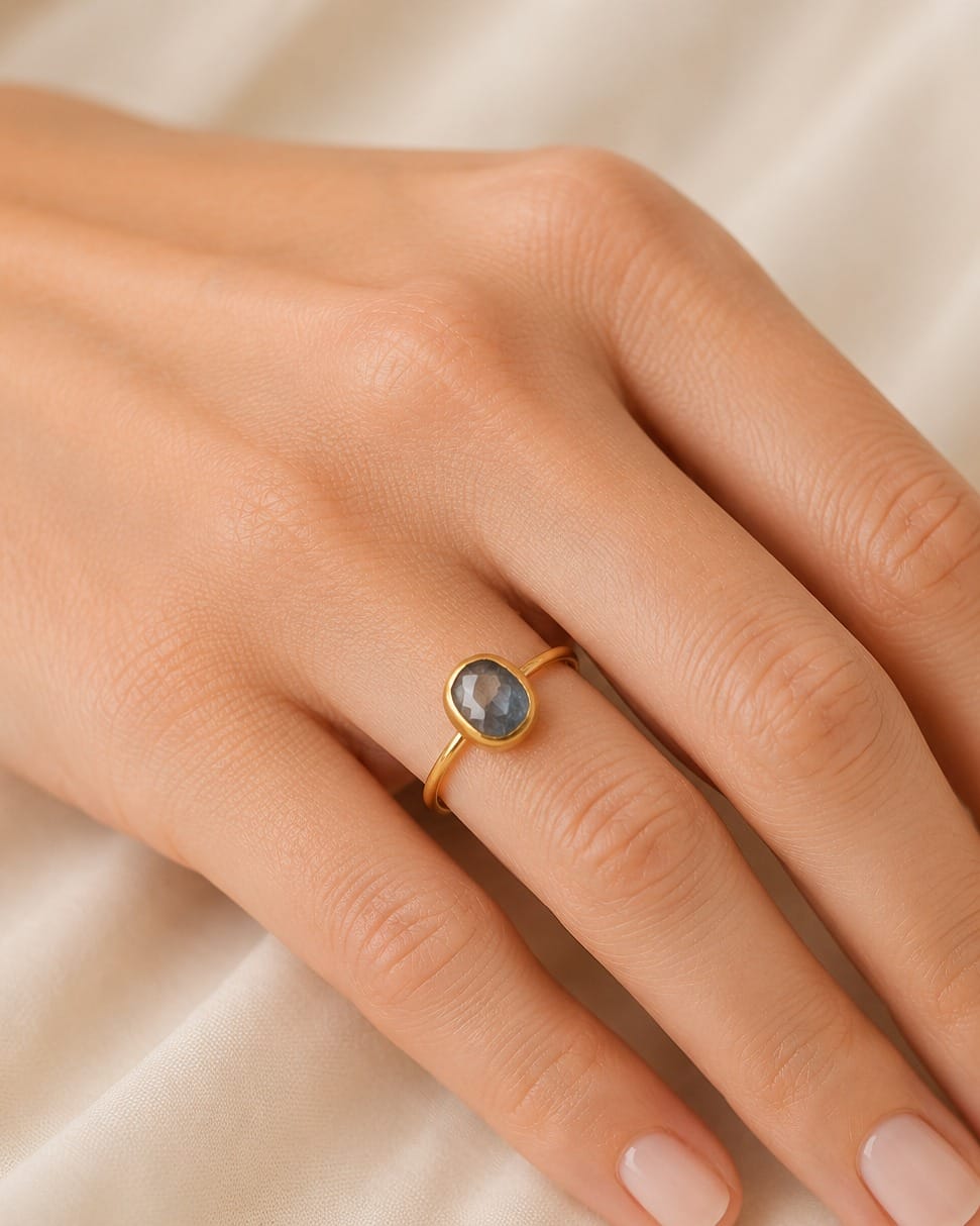 Quartz Gold-Plated Ring