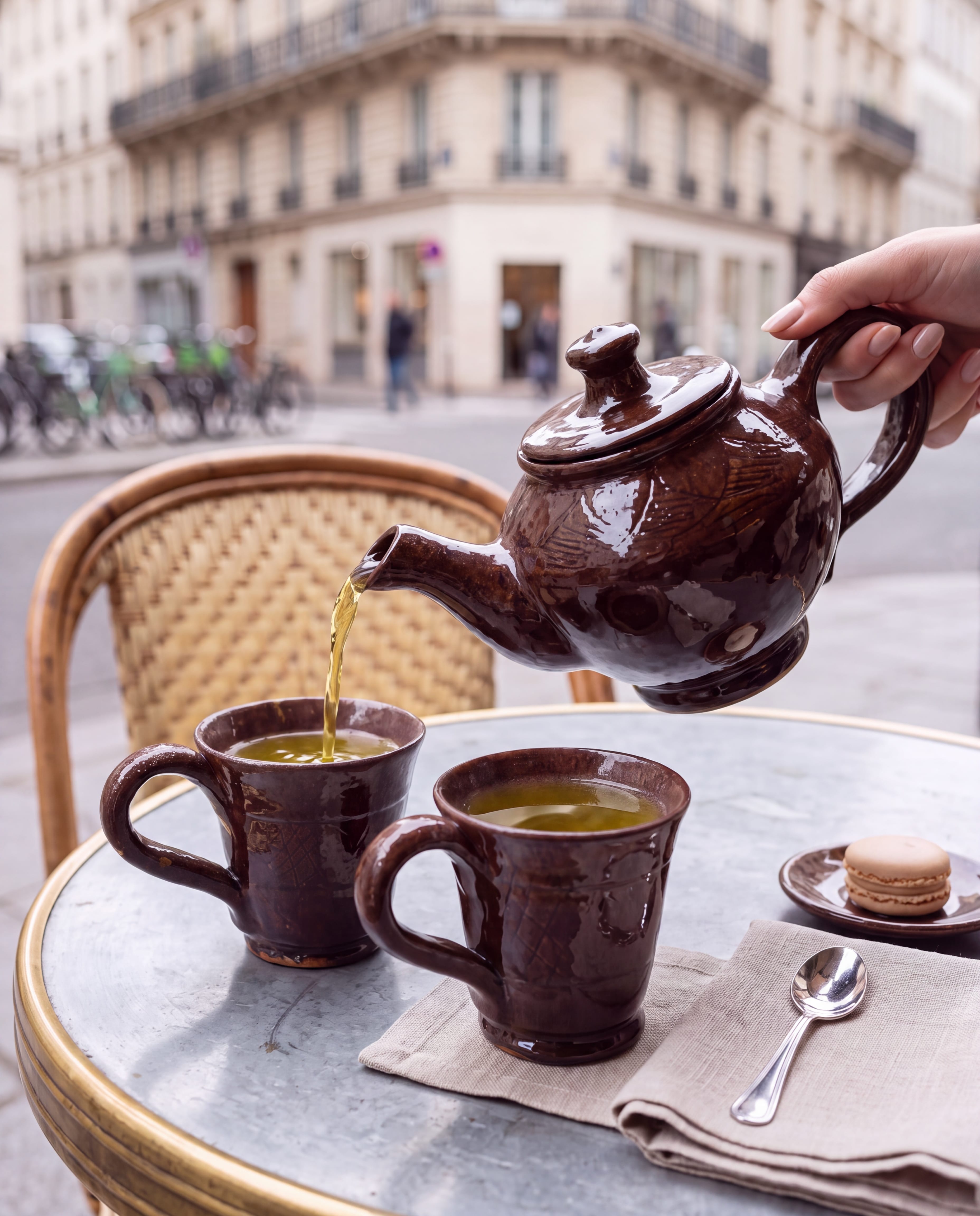 Teapot with Matching Cups Set