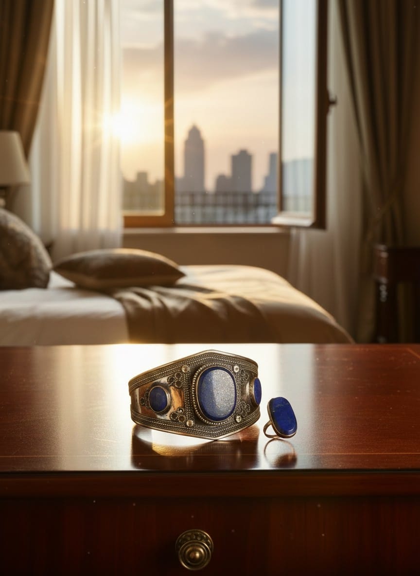 Lapis Lazuli Bracelet and Ring Set