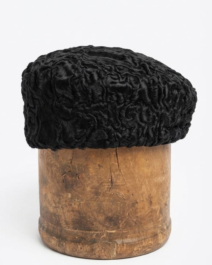 Handmade Karakul Fur Flat Cap