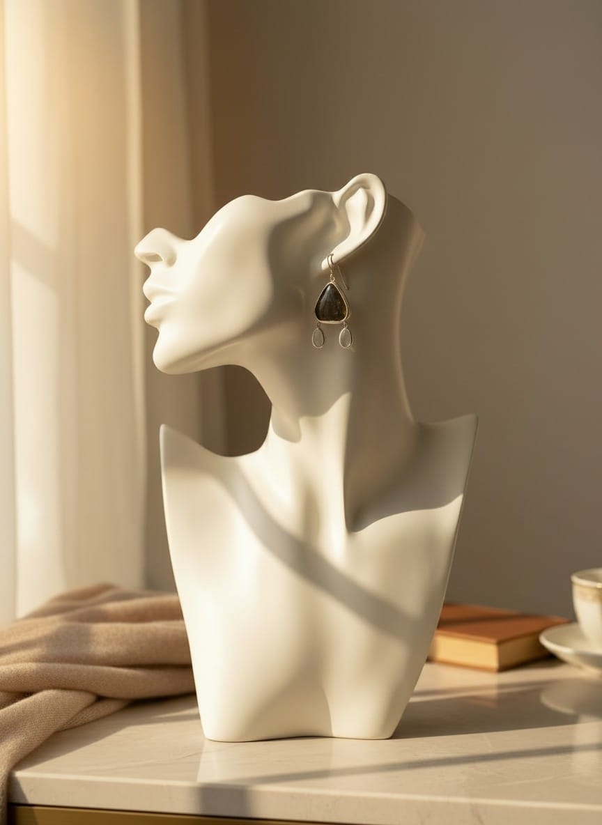 Earrings Raw Beroch Quartz Silver Earrings